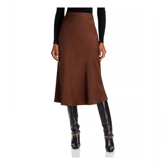 Aqua Skirts Aqua Slip Midi Skirt Navy Blue Poshmark